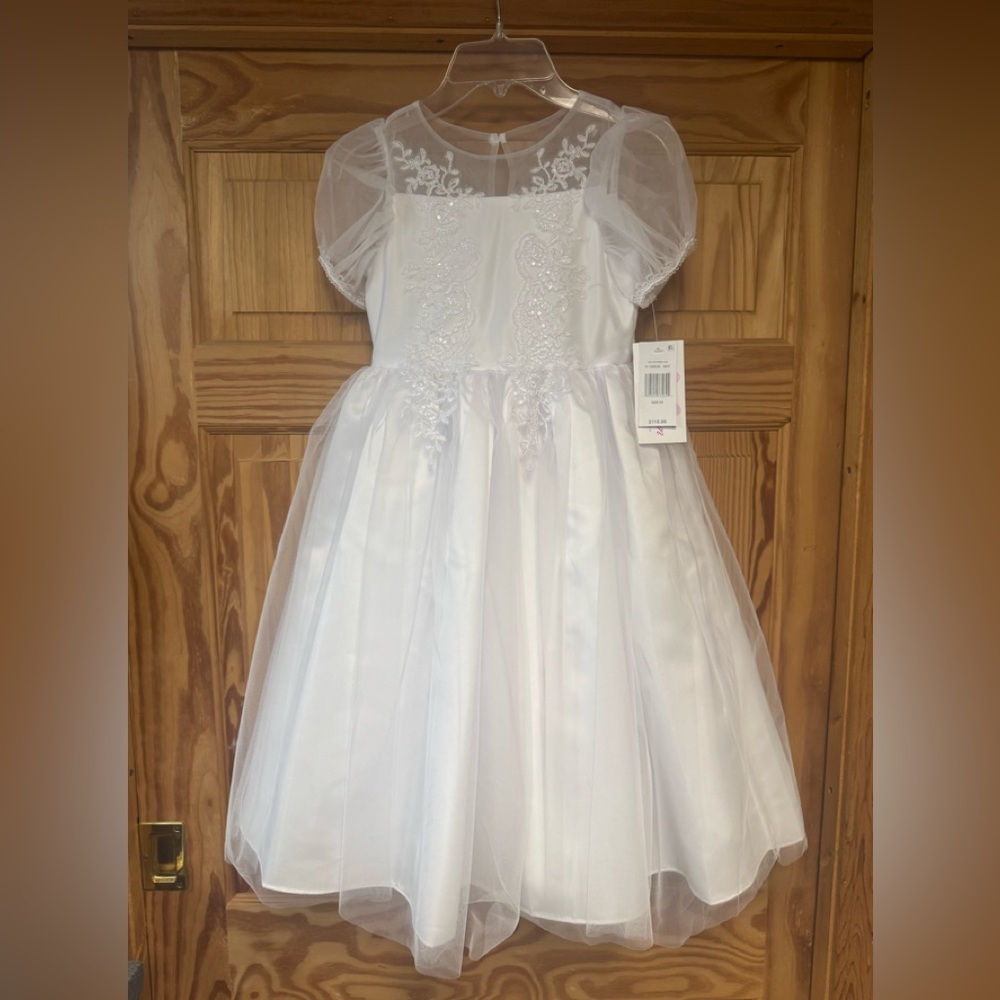 Bonnie Jean White Lace Formal Kids Dress